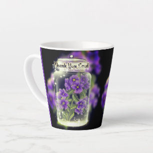 Merci Lord (Pansies violettes) Latte Mug