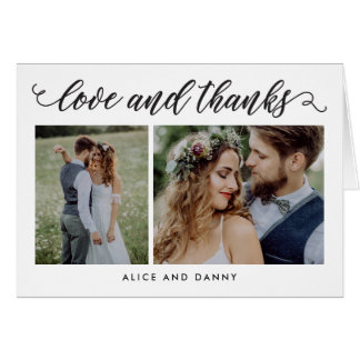 Merci Love Carte de remerciements Mariage