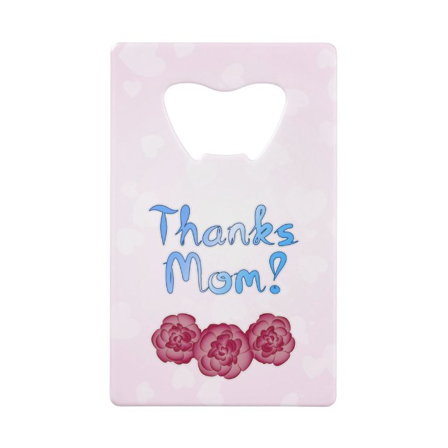 Merci Maman avec Fleur d'Oeillet pour la Fête des  (Dos)