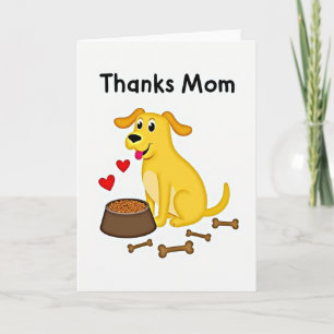 Merci Maman Carte Artistique Chien Doré