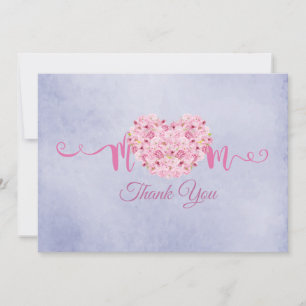 Merci Maman Carte de remerciements plat