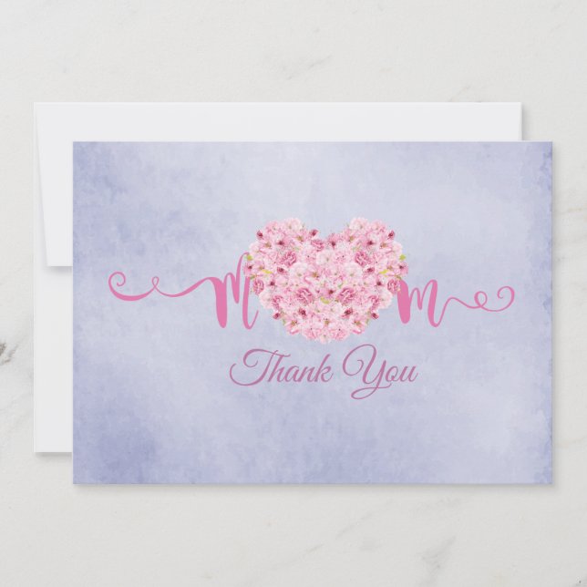 Merci Maman Carte de remerciements plat (Devant)