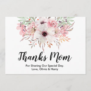 Merci Maman Country Floral   Carte de remerciement