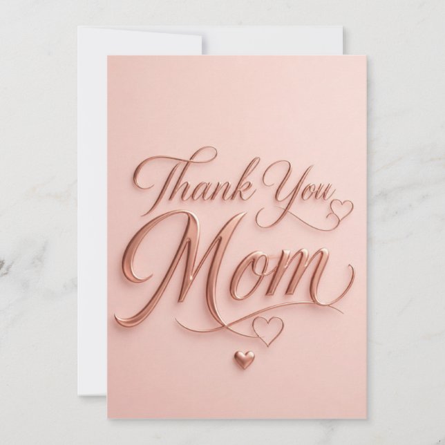 Merci Maman Élégante Typographie Rose Gold (Devant)