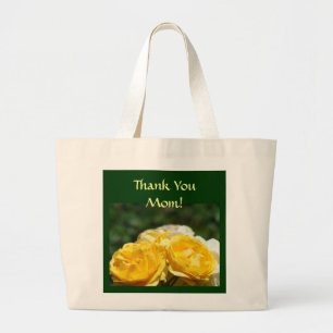 Merci Maman ! Sac fourre-tout cadeaux Roses jaunes