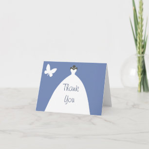 Merci mariage avec papillon blanc