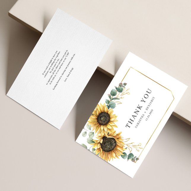 Merci Mariage botanique de tournesol Eucalyptus (Créateur téléchargé)