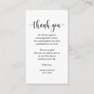 Merci mariage, Carte de boîtier de script moderne