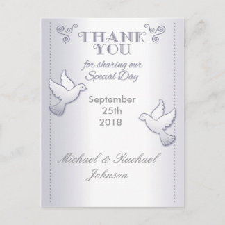 Merci mariage Carte postale Lovebirds Vintages