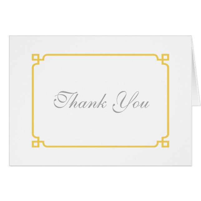 Merci Mariage chic Jaune Déco (Devant horizontal)