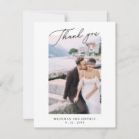 Merci Mariage de deux Carte photo