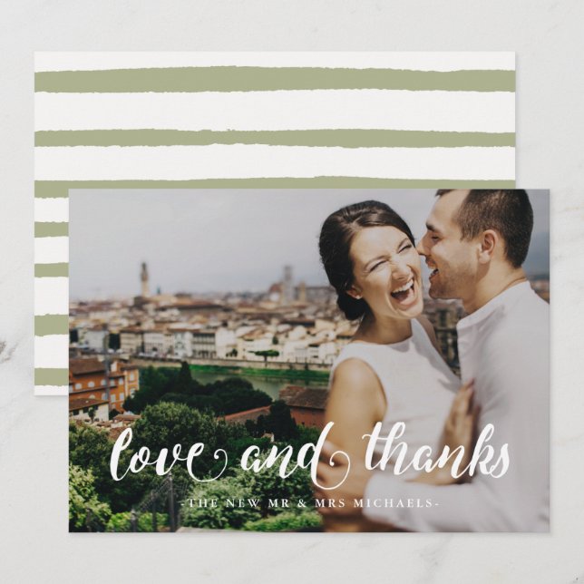 Merci Mariage de l'aquarelle (Devant / Derrière)
