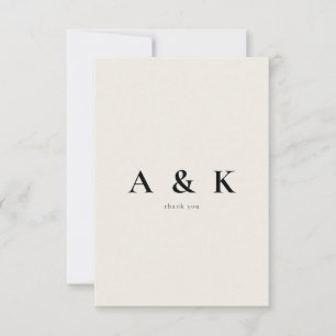 Merci Mariage de message contemporain beige