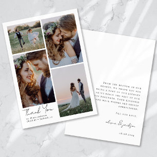 Merci Mariage de quatre photos moderne