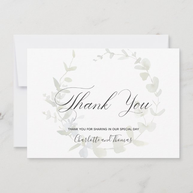 Merci Mariage de verdure à couronne simple (Devant)