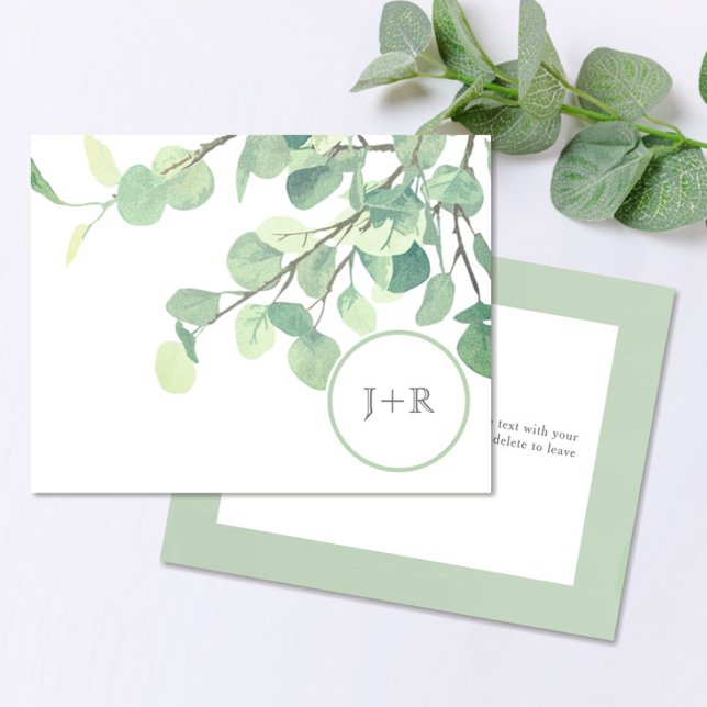 Merci Mariage Eucalyptus vert moderne (Créateur téléchargé)