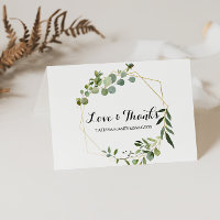 Merci Mariage Feuille vert tropical