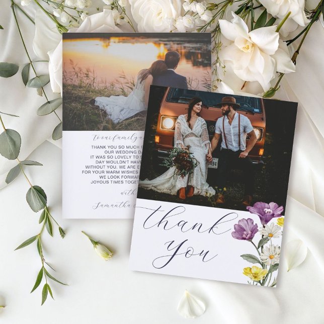 Merci Mariage Fleur sauvage budgétaire (Créateur téléchargé)