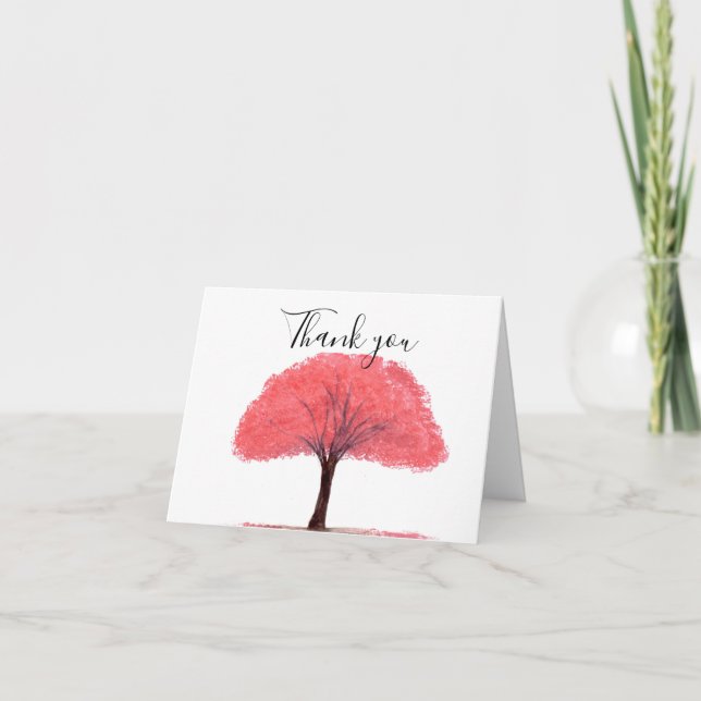 Merci Mariage fleuri de cerise en fleurs (Devant)
