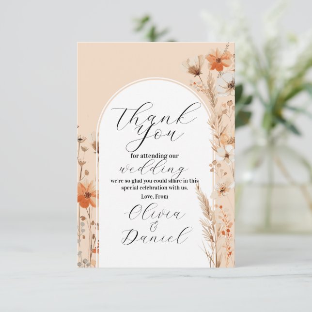 Merci Mariage Florals d'été Boho (Debout devant)