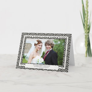 Merci Mariage japonais Seigaiha/texte personnalisé