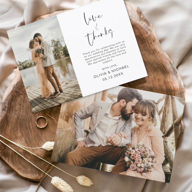Merci Mariage minimaliste Photo simple (Créateur téléchargé)