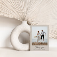 Merci Mariage moderne minimaliste gris script