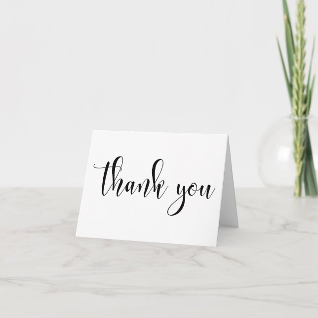 Merci Mariage Moderne Typographie Noir 2 (Devant)