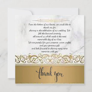 Merci Mariage orné marbisé