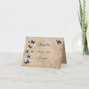 Merci mariage papillon vintage