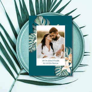 Merci Mariage photo floral tropical