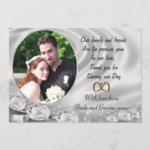 Merci mariage pour les faveurs avec portrait