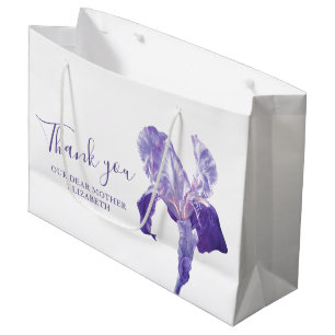 Merci mariage pourpre iris mère de faveur sac