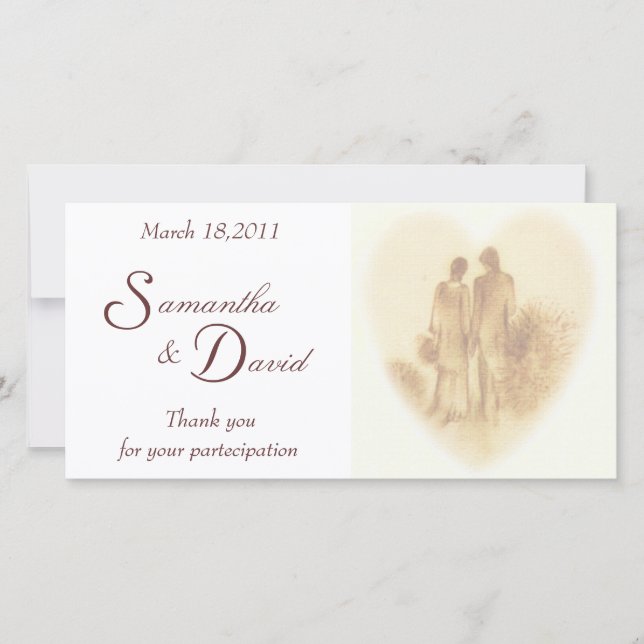 Merci Mariage romantique (Devant)