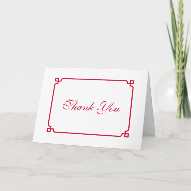 Merci Mariage rouge déco chic (Devant)