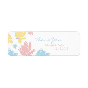 Merci Mariage Waterlilly Étiquette de balise