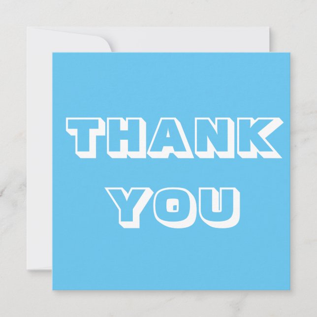 Merci, Merci, bleu clair blanc (Devant)