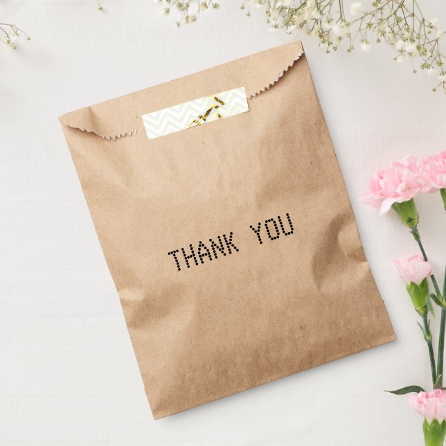 Merci, Merci, cadeau noir blanc Favoriser Sacs (Scellé)