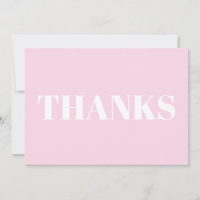 Merci, Merci, carte moderne rose clair (Devant)