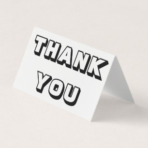 Merci, Merci, carte pliée en noir blanc