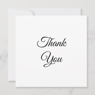Merci, Merci noir blanc classique élégant carte