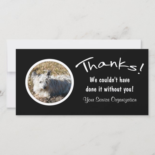 Merci ! Merci photo personnalisé (Devant)