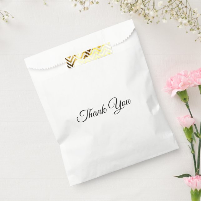 Merci, Merci, sacs de faveur de cadeau noir et bla (Scellé)