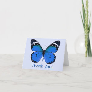 Merci ! Message personnalisé Papillon Bleu