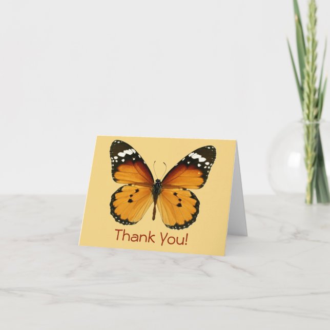 Merci ! Message personnalisé Papillon Monarque (Devant)
