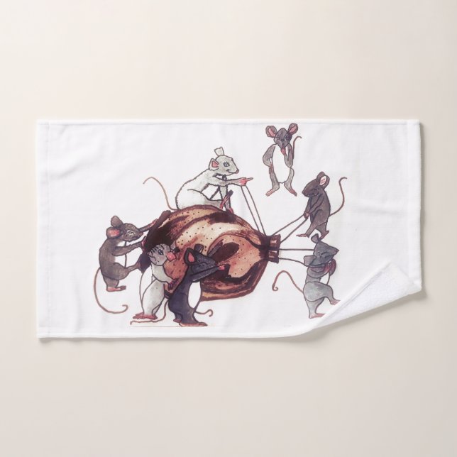 MERCI MICE STEAL TURKEY HAND TOWEL (Serviette à main)