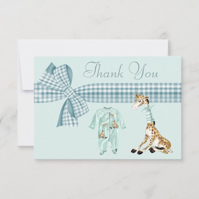 Merci mignon de baby shower de garçon bleu de (Devant)