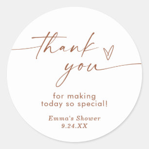 Merci minimaliste en terre cuite Favoriser Sticker