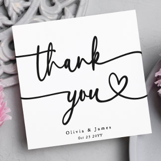 Merci minimaliste simple Mariage cardiaque
