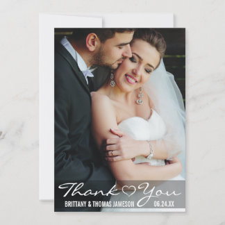 Merci moderne Coeur Mariage photo WB